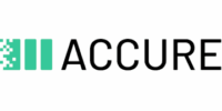 ACCURE logo with green and black design.