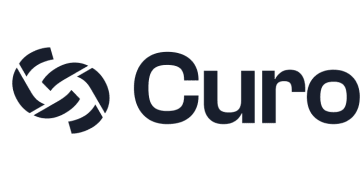Curo logo on black background. Curo logo on black background.