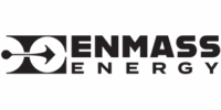 Enmass Energy logo on black background.