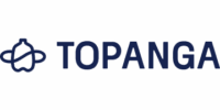 Topanga logo with abstract icon design.
