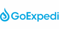 GoExpedi logo with blue flame icon.