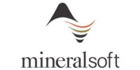Mineralsoft logo with abstract mountain design.
