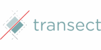 Transect logo with geometric design elements.